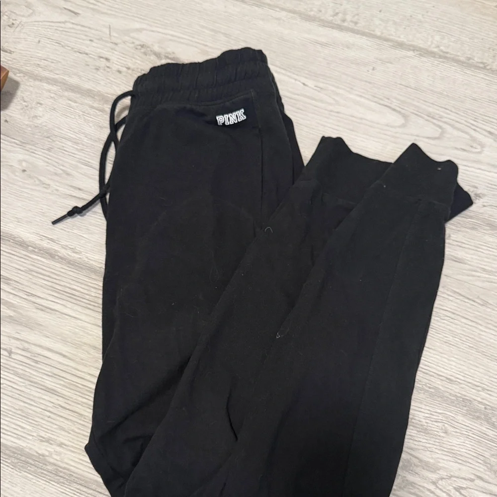 PINK Victoria's Secret Black Joggers - Picture 2 of 3